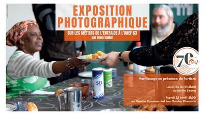 Travail avec l'Anef03-63 sur les Métiers de l'entraide — exposition, anef, anef63, anef03-63, association d'insertion, metiers de l'entraide, solidarité, jardin lecoq, exposition extérieur, installation, anniversaire association, 70ans de l'anef63, anne vallier, photographie, photographie reportage métier — Anne Vallier